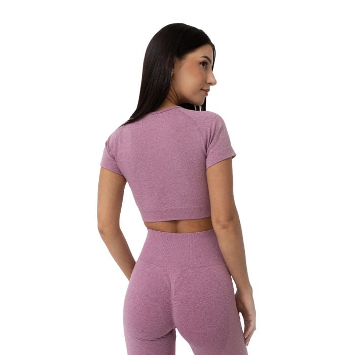Дамски топ FLO Crop Top Violet - GymBeam XL