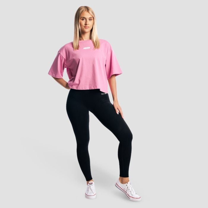 Дамска тениска Girls Club Boxy Pink - GymBeam S