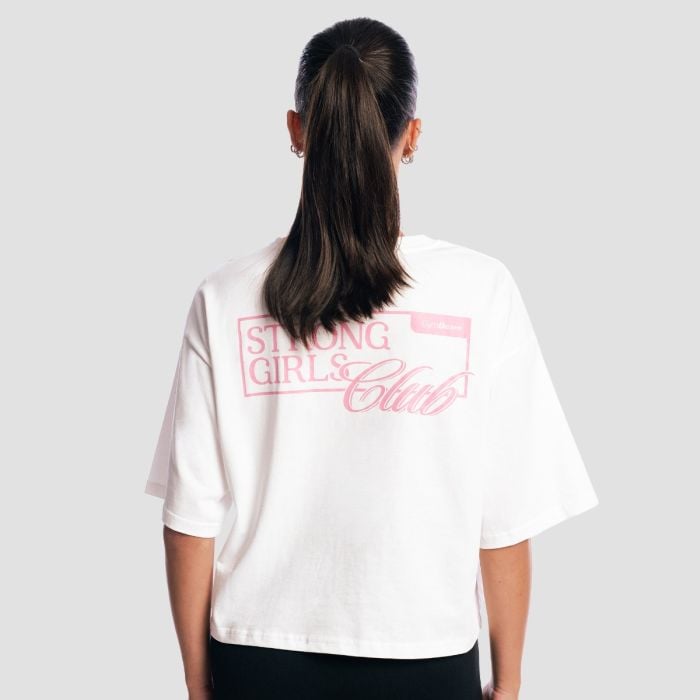 Дамска тениска Girls Club Boxy White - GymBeam M