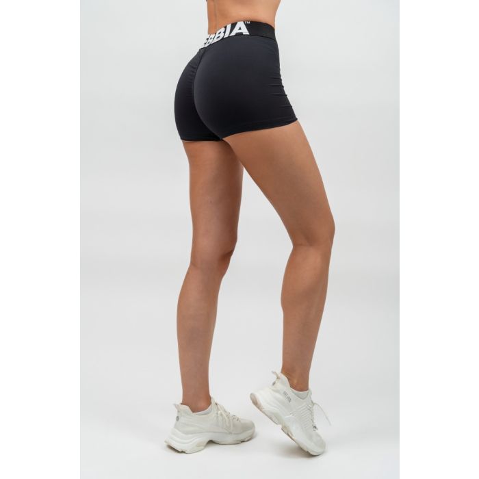 Дамски шорти с висока талия Glute Pump Black - NEBBIA XS