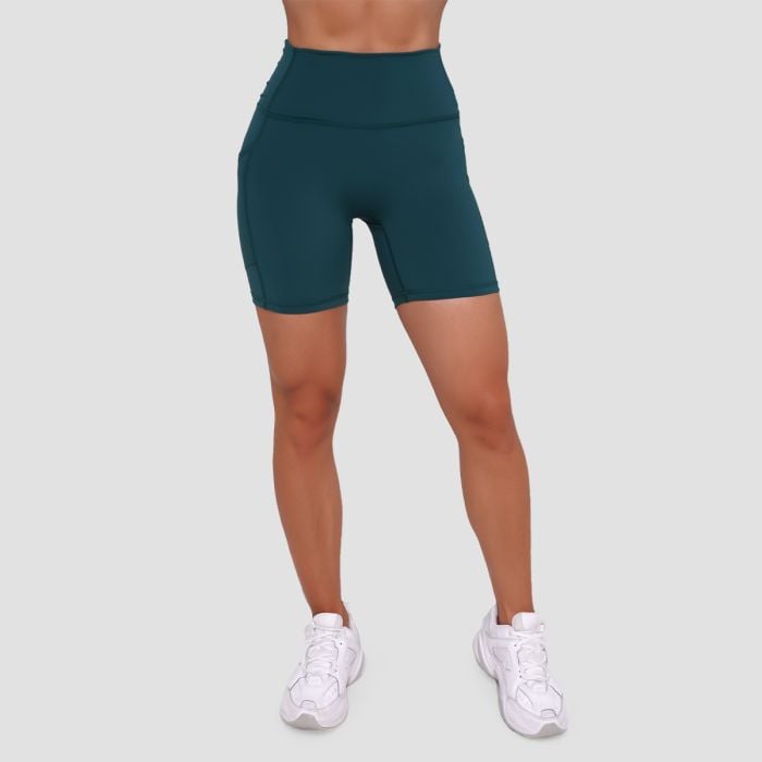 Дамски шорти Ignite Dark Green - GymBeam S