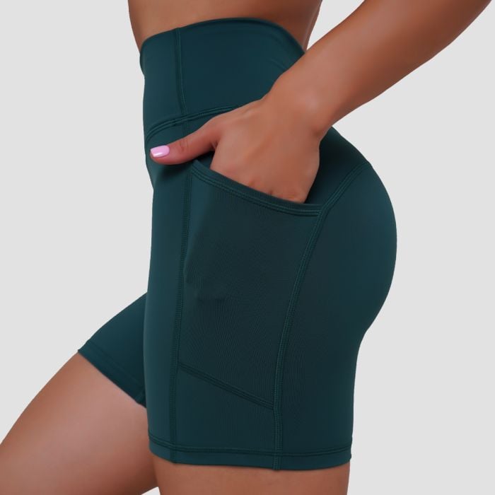 Дамски шорти Ignite Dark Green - GymBeam S