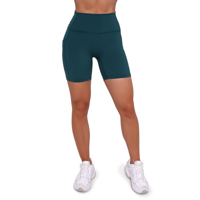 Дамски шорти Ignite Dark Green - GymBeam S