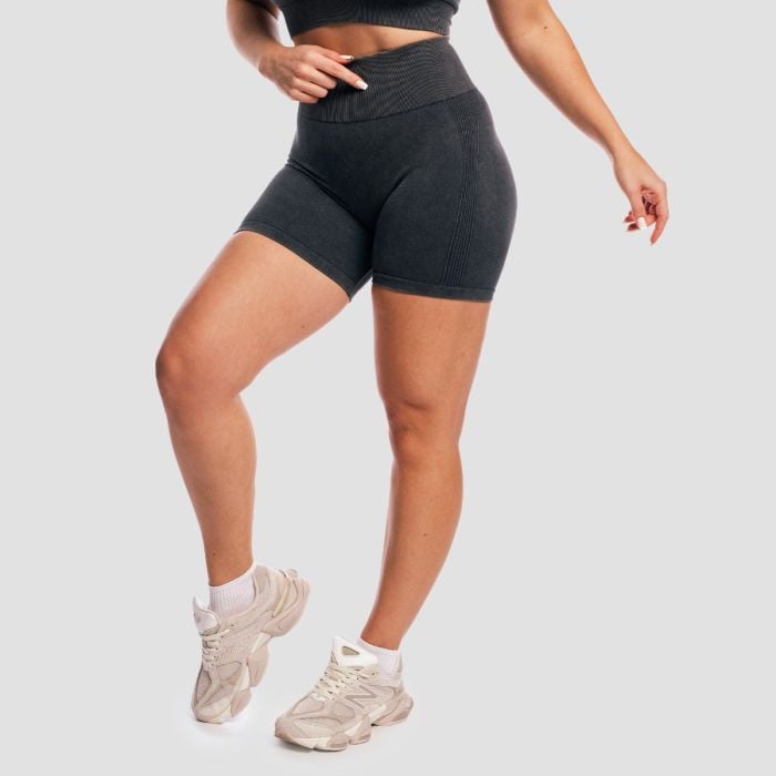 Дамски безшевни шорти Lift Coal - GymBeam S