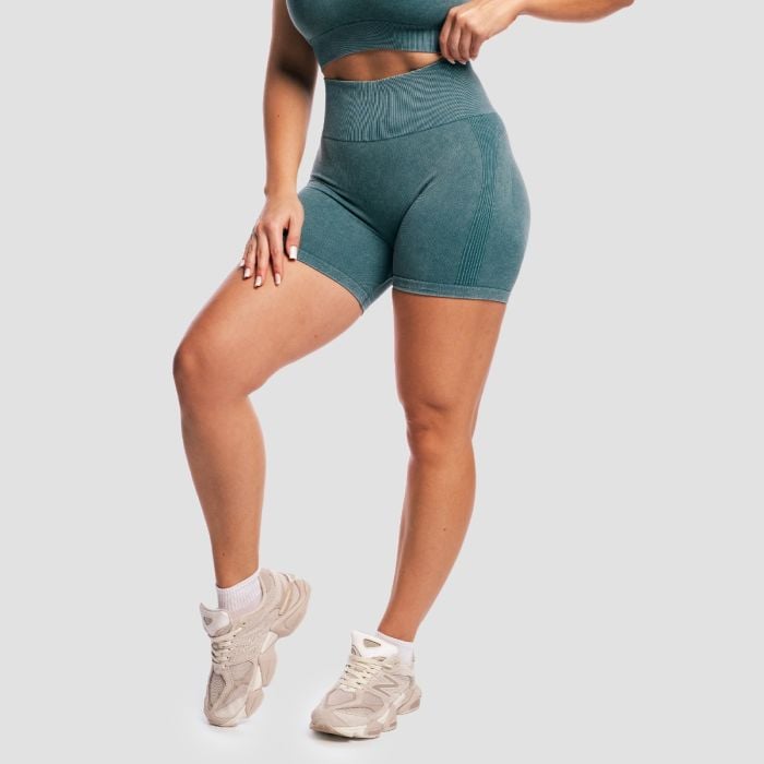 Дамски безшевни шорти Lift Petrol - GymBeam M