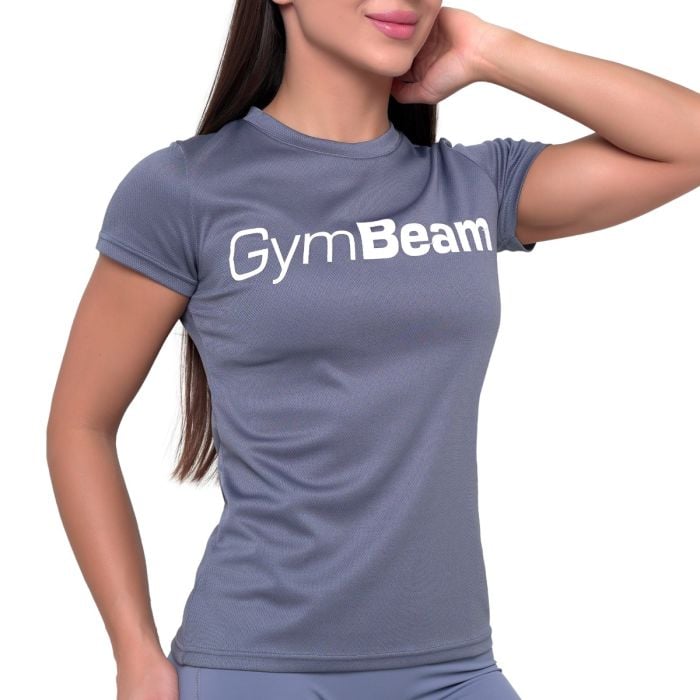 Дамска тениска Mesh Essence Denim Blue – GymBeam XS