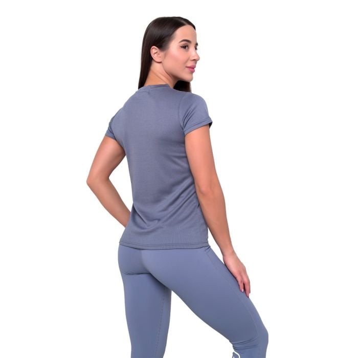 Дамска тениска Mesh Essence Denim Blue – GymBeam XS