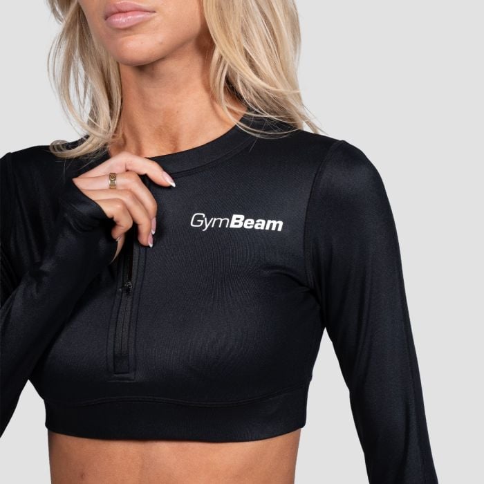 Дамски спортен топ Prime Black - GymBeam M