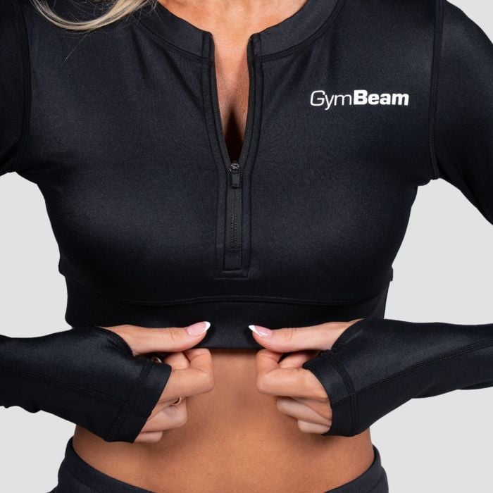 Дамски спортен топ Prime Black - GymBeam M