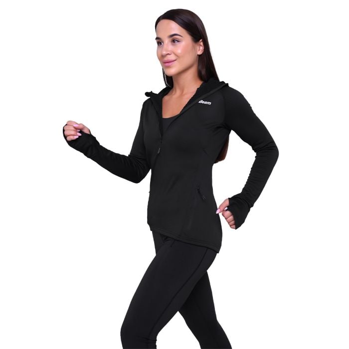 Pulse 1/2 Zip Running Суичър за жени Black- GymBeam M