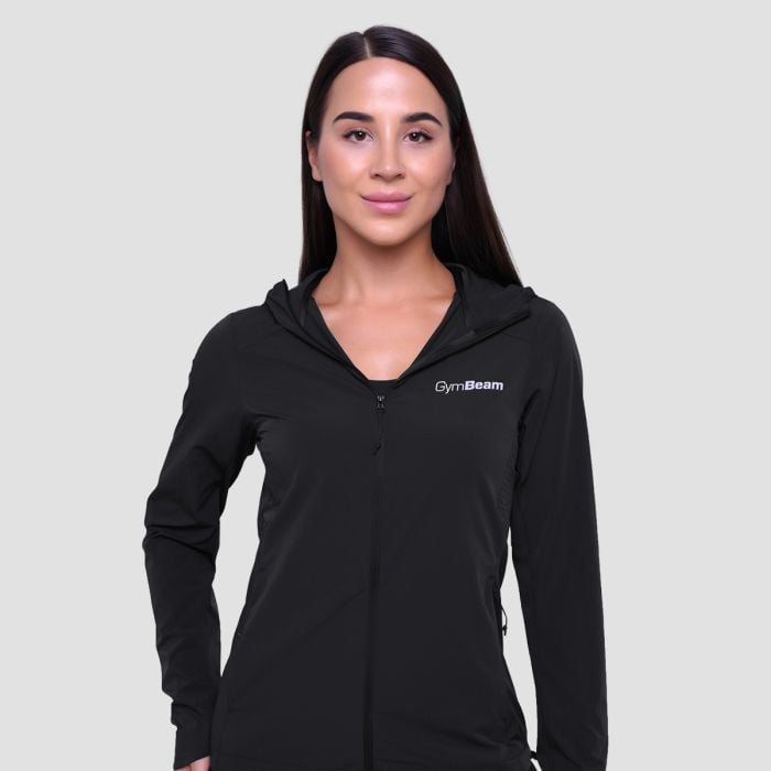 Дамско яке за бягане Pulse Running Jacket Black- GymBeam XL