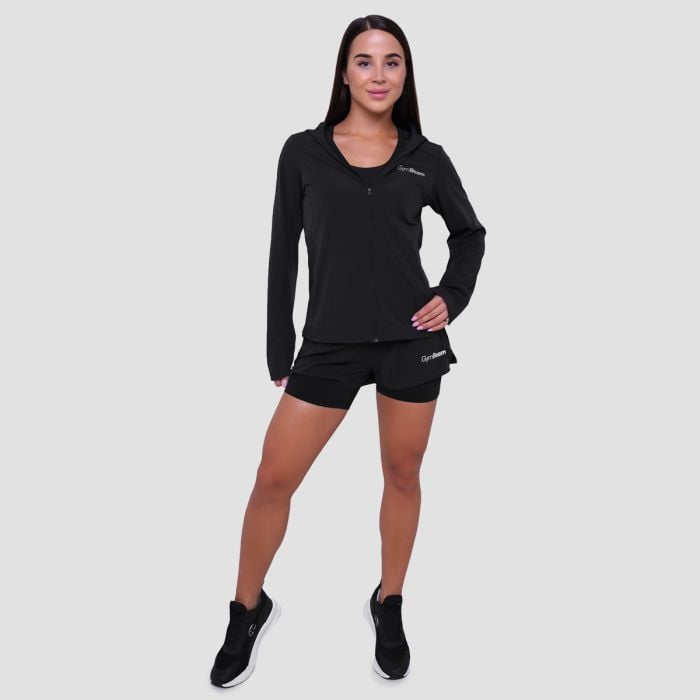 Дамско яке за бягане Pulse Running Jacket Black- GymBeam XL