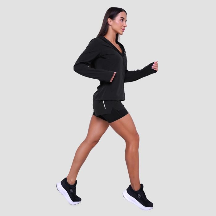 Дамско яке за бягане Pulse Running Jacket Black- GymBeam XL