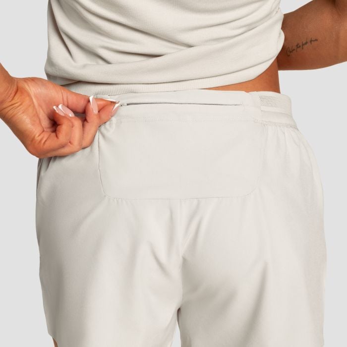 Дамски къси панталони за бягане Pulse X Gray- GymBeam S