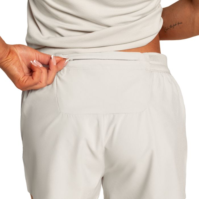 Дамски къси панталони за бягане Pulse X Gray- GymBeam S