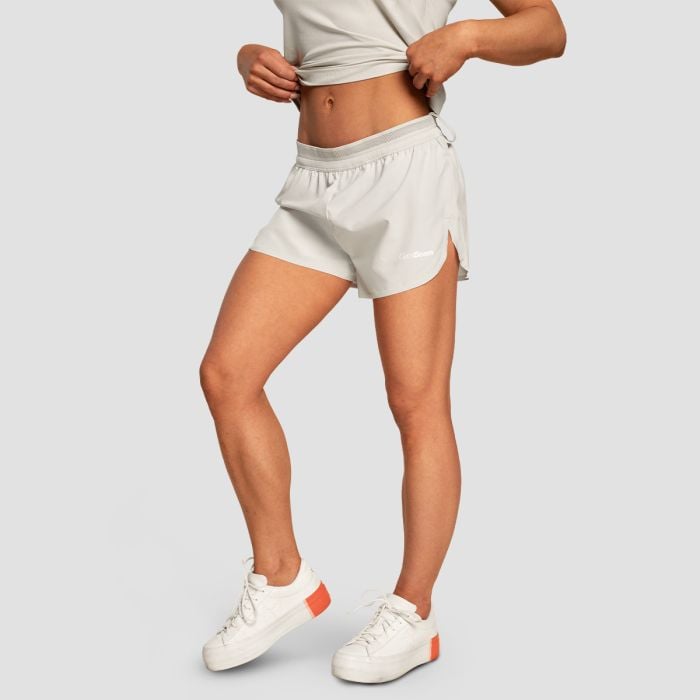 Дамски къси панталони за бягане Pulse X Gray- GymBeam S