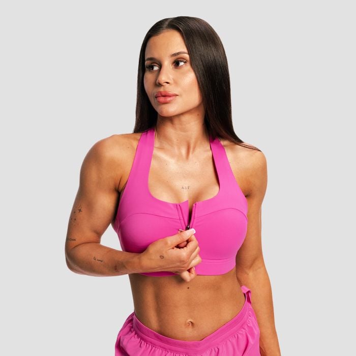 Дамски спортен сутиен за бягане Pulse X Purple - GymBeam M