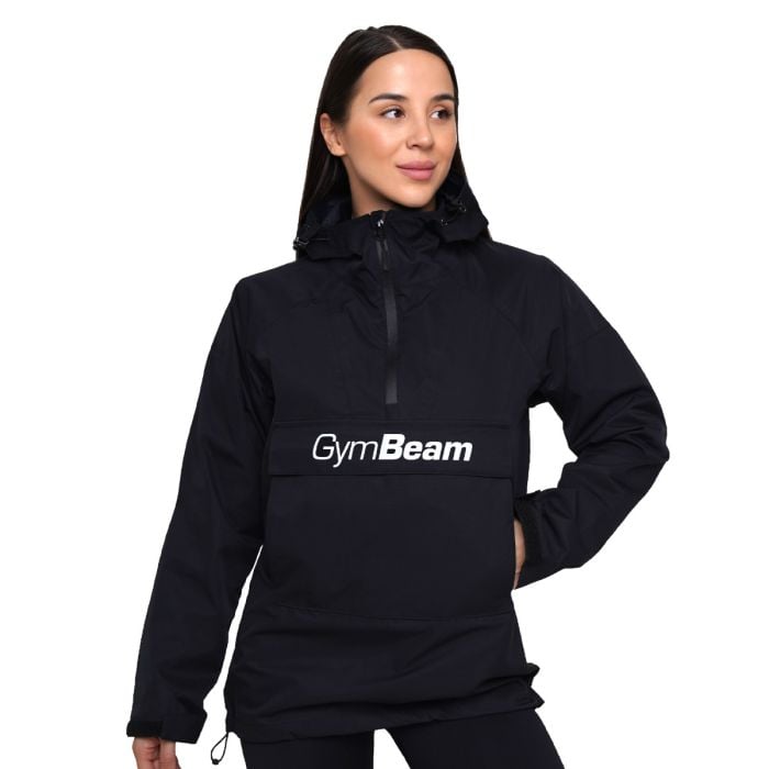 Дамско яке за дъжд Smock Jacket Black - GymBeam S