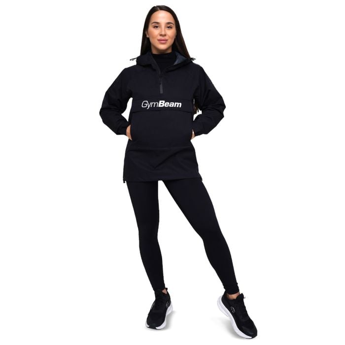 Дамско яке за дъжд Smock Jacket Black - GymBeam S