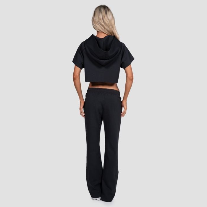 Дамски суичър Relay Cropped Black - GymBeam M
