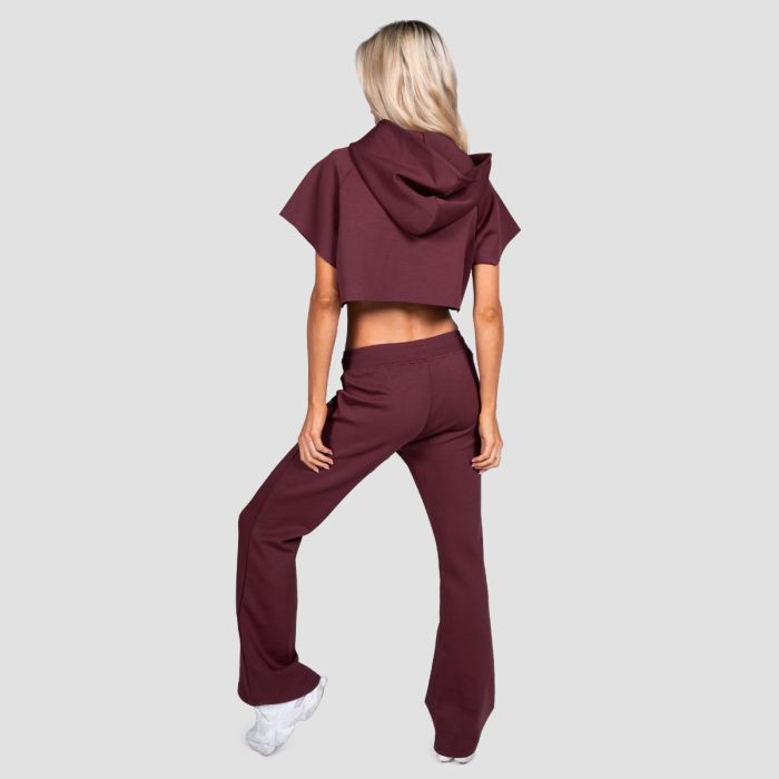 Дамски суичър Relay Cropped Fig - GymBeam S