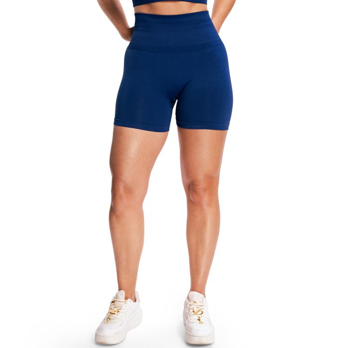 Дамски безшевни шорти Sculpt Navy - GymBeam M