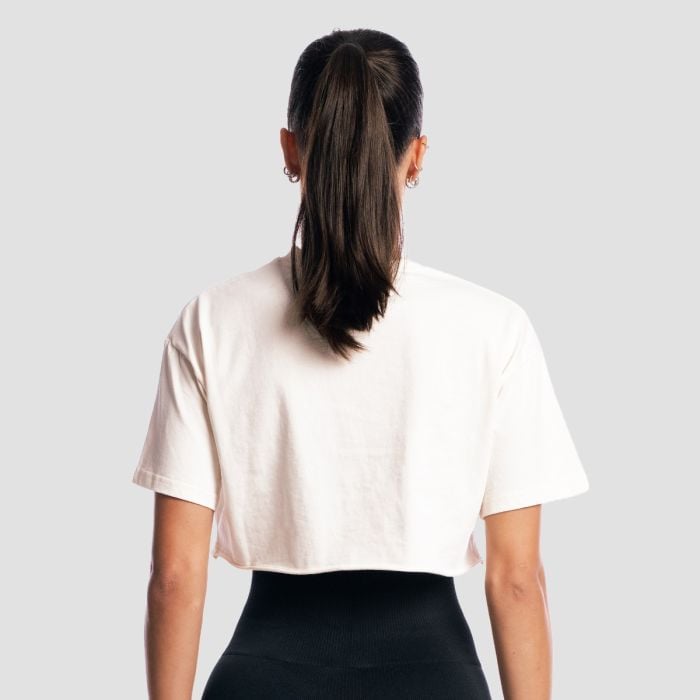 Дамска тениска GymBabe Cream - GymBeam S