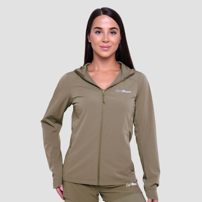 Дамско яке за бягане Pulse Running Jacket Vetiver - GymBeam M