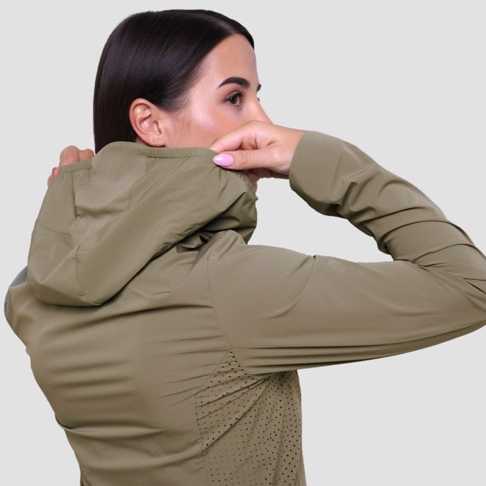 Дамско яке за бягане Pulse Running Jacket Vetiver - GymBeam M