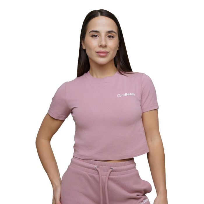 Дамска тениска Agile Cropped Woodrose - GymBeam L