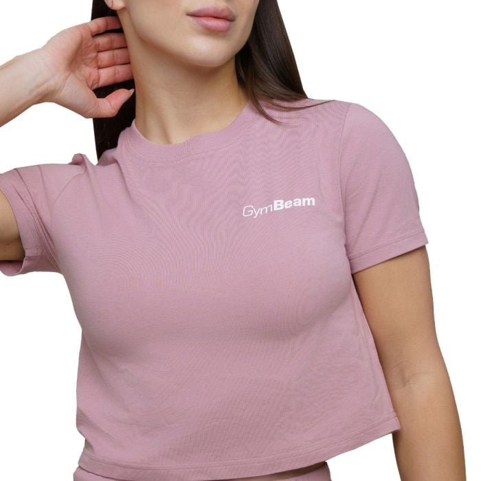 Дамска тениска Agile Cropped Woodrose - GymBeam L