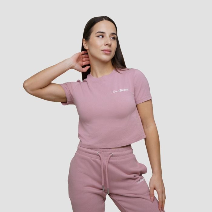 Дамска тениска Agile Cropped Woodrose - GymBeam L