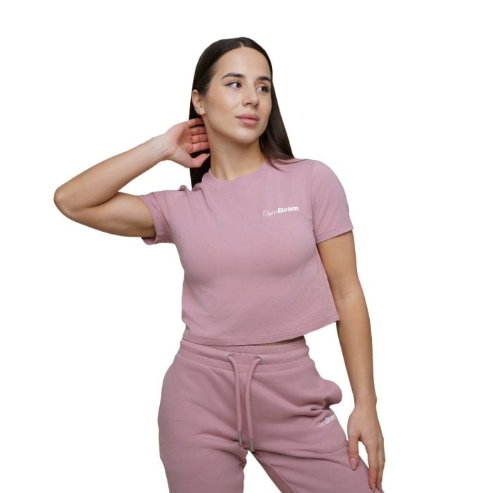 Дамска тениска Agile Cropped Woodrose - GymBeam L