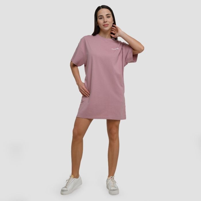 Дамска рокля-тениска Agile T-Shirt Dress Woodrose - GymBeam S