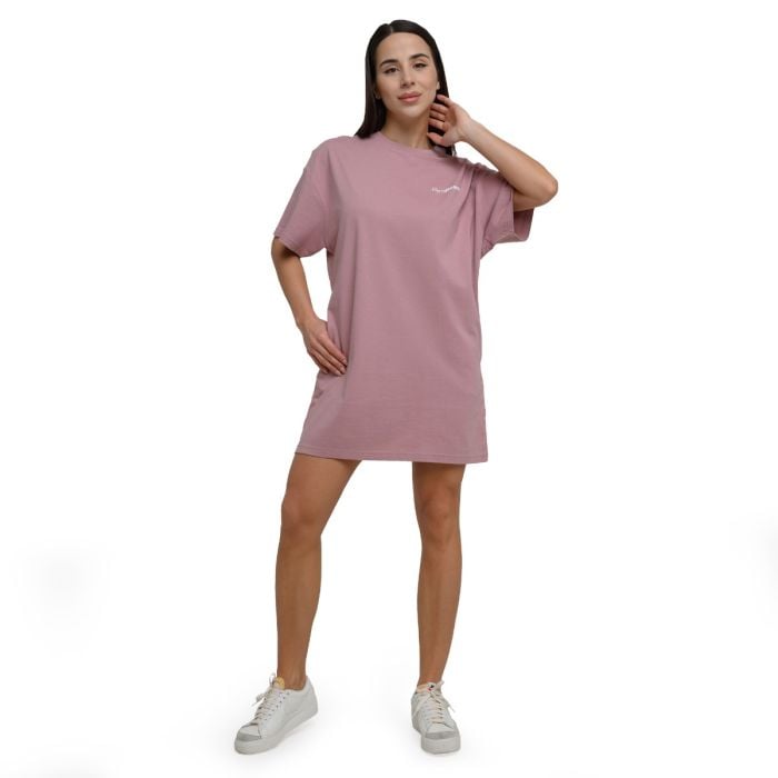 Дамска рокля-тениска Agile T-Shirt Dress Woodrose - GymBeam S