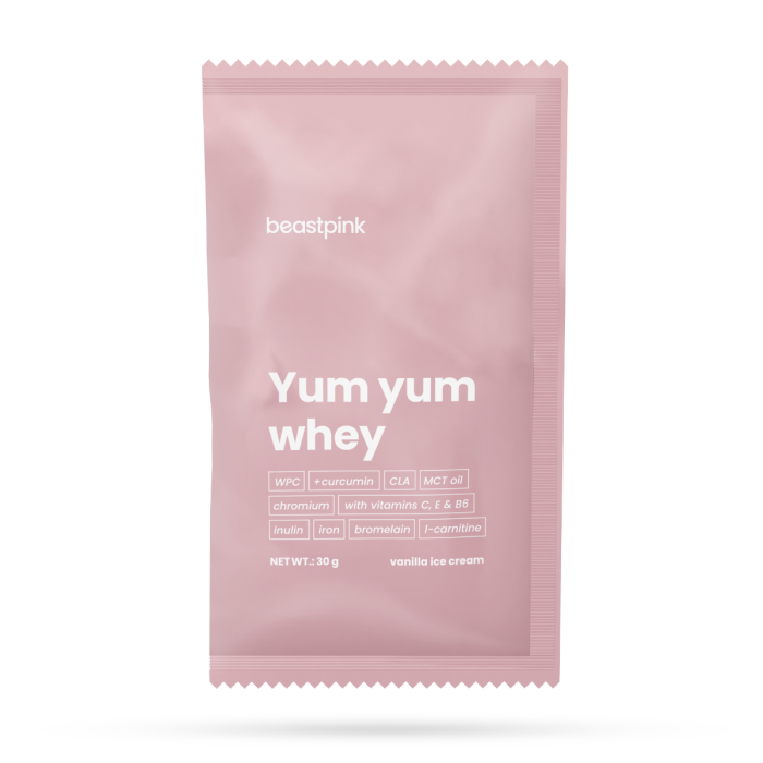 Мостра Yum Yum Whey - BeastPink 30 g - карамелена бисквитка