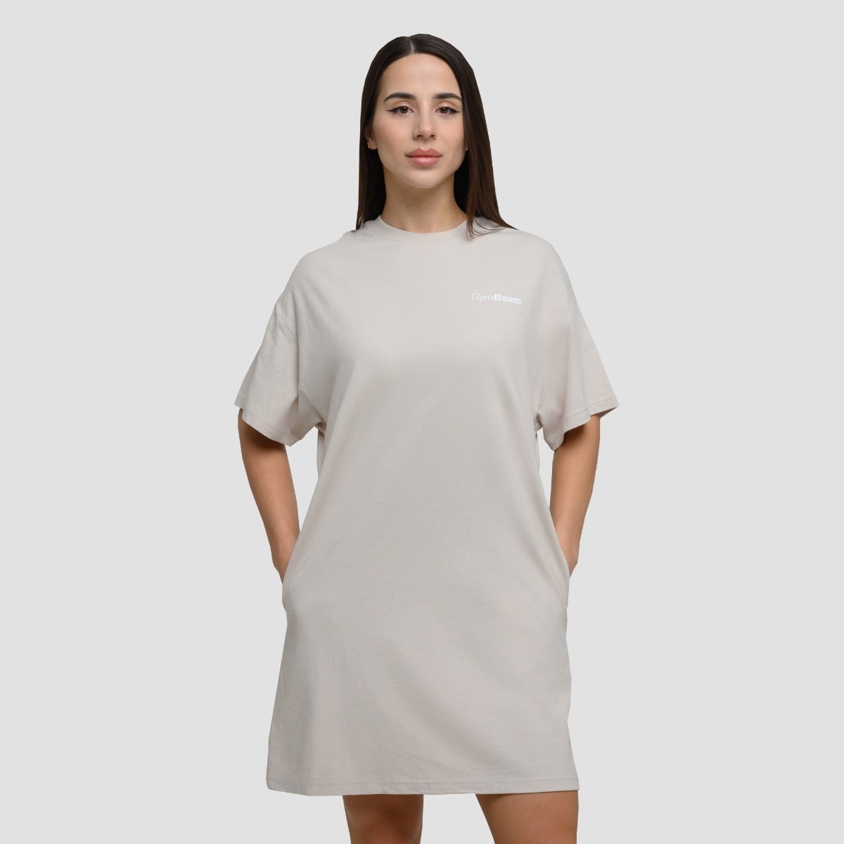 Дамска рокля-тениска Agile T-Shirt Dress Desert - GymBeam