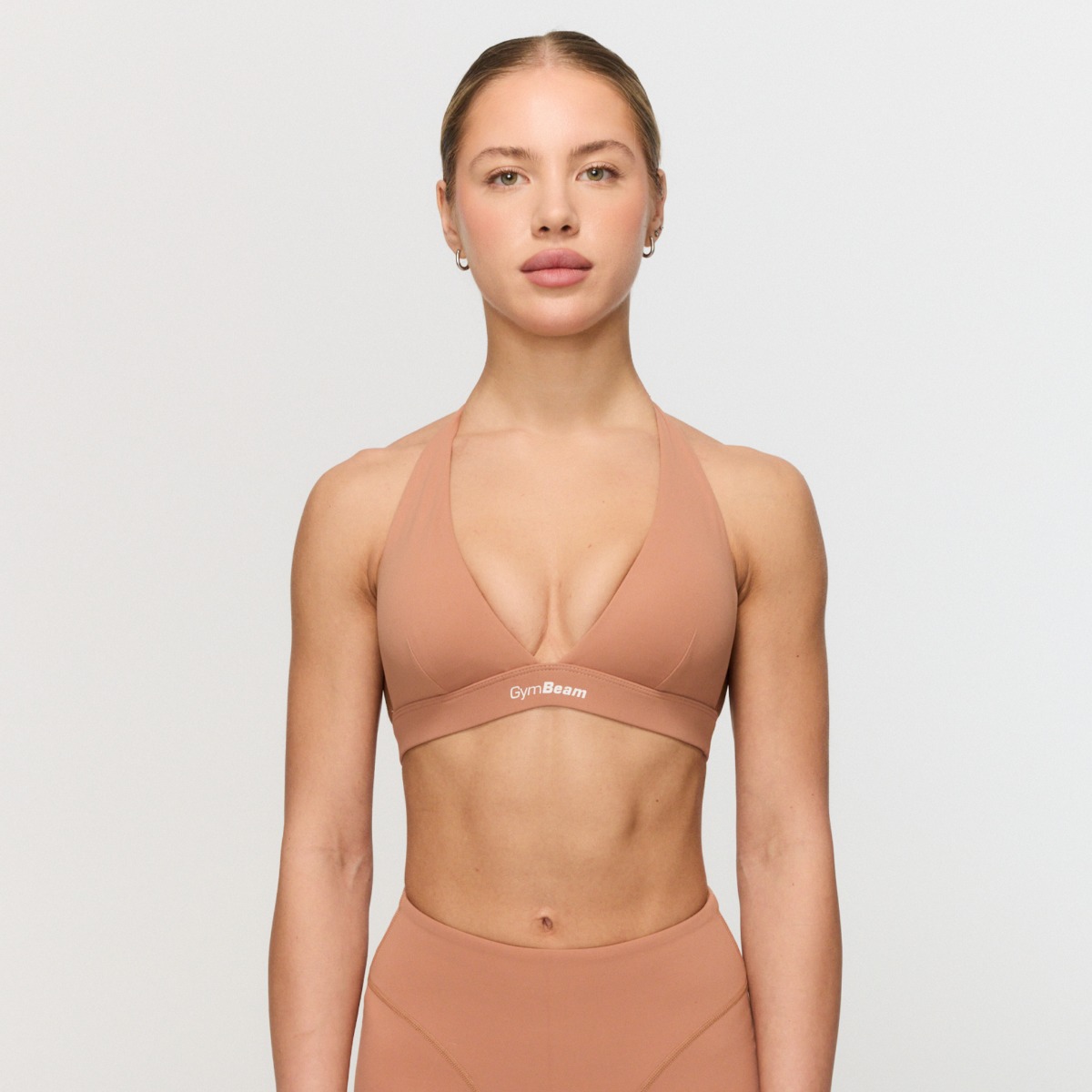 Спортен сутиен Fierce Halter Caramel - GymBeam