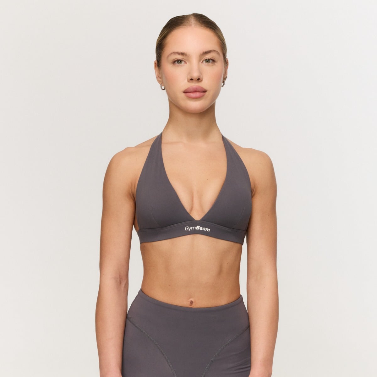 Спортен сутиен Fierce Halter Grey - GymBeam