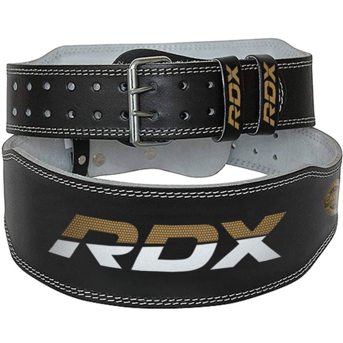6“ кожен колан за фитнес черен/златен - RDX Sports
