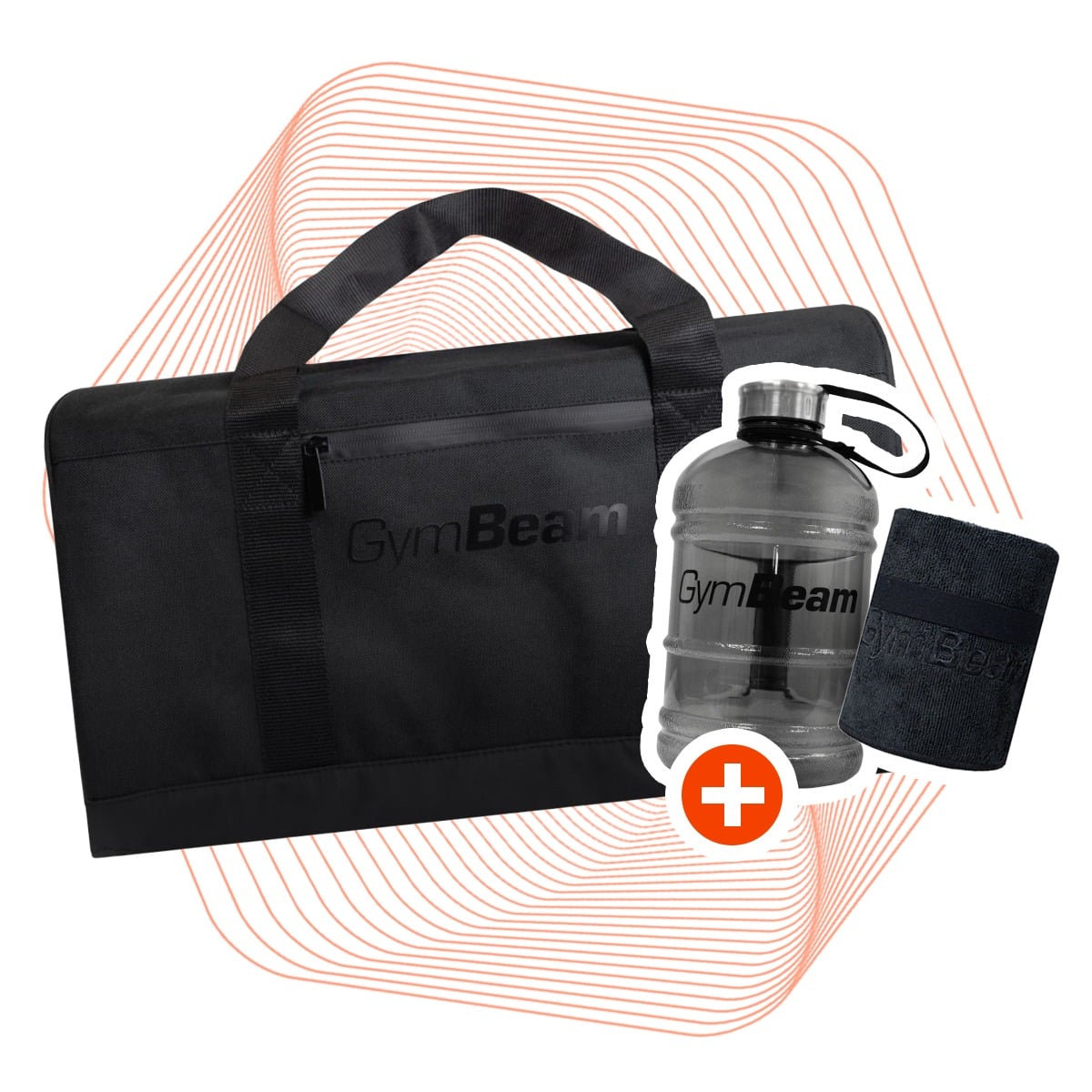 Спортна чанта Duffle All Black - GymBeam + подаръци