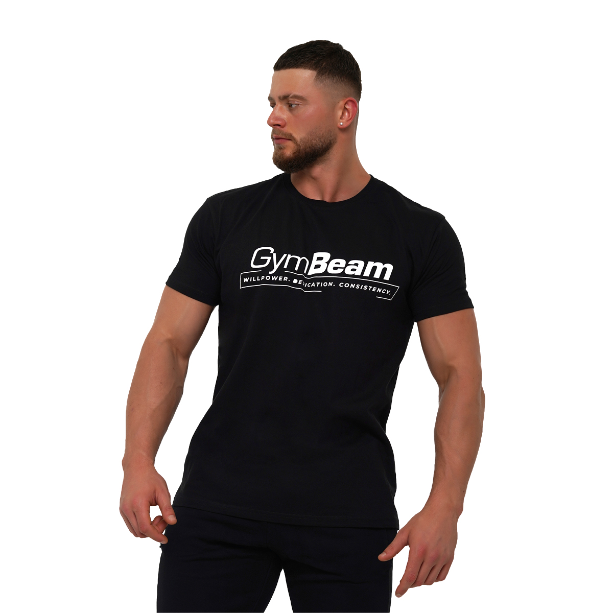 Тениска Willpower Black - GymBeam - Размер: XXXL | Възрастова група: Възрастни · záber 8