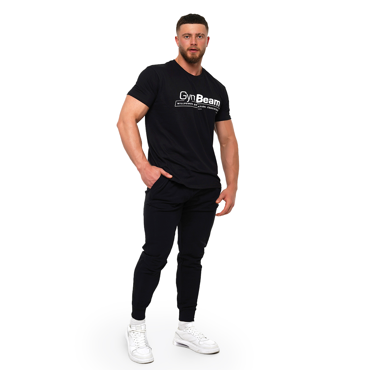 Тениска Willpower Black - GymBeam - Размер: XXXL | Възрастова група: Възрастни · záber 9