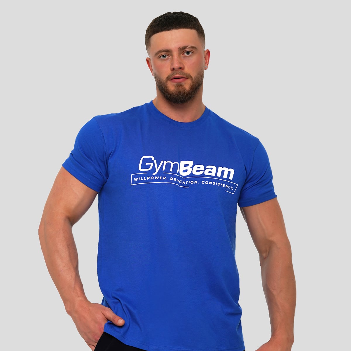Тениска Willpower Royal Blue  - GymBeam