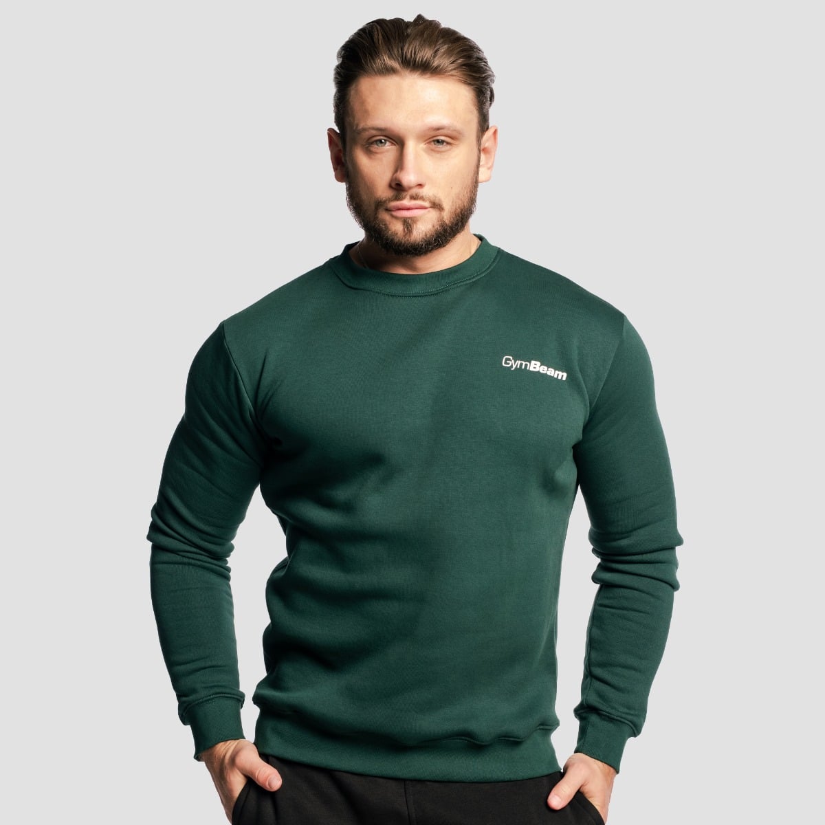 Мъжки суичър Jumper Basic Pine - GymBeam
