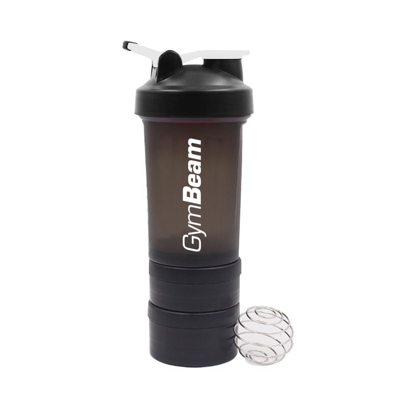 Секционен шейкър Blend Bottle Black White 600 ml - GymBeam