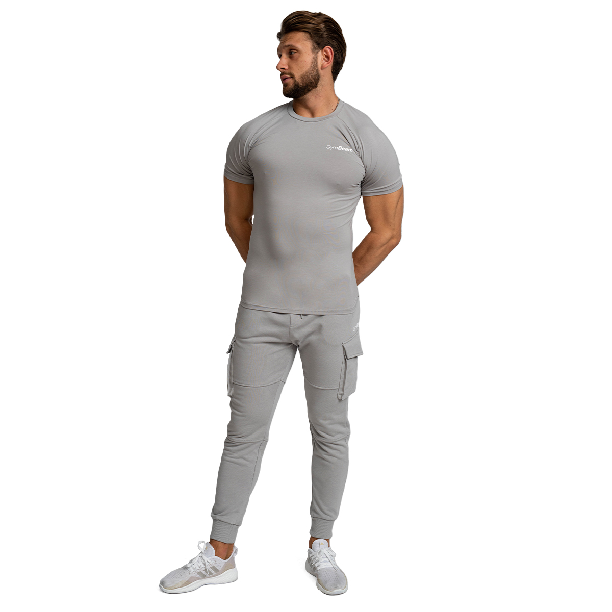 Тениска TRN Fitted Grey - GymBeam - Размер: XL | Възрастова група: Възрастни · záber 9