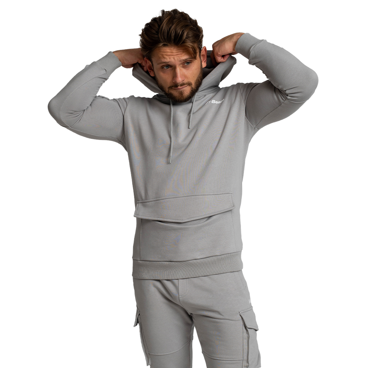 Мъжки суичър TRN Hoodie Grey - GymBeam - Размер: L | Възрастова група: Възрастни · záber 12