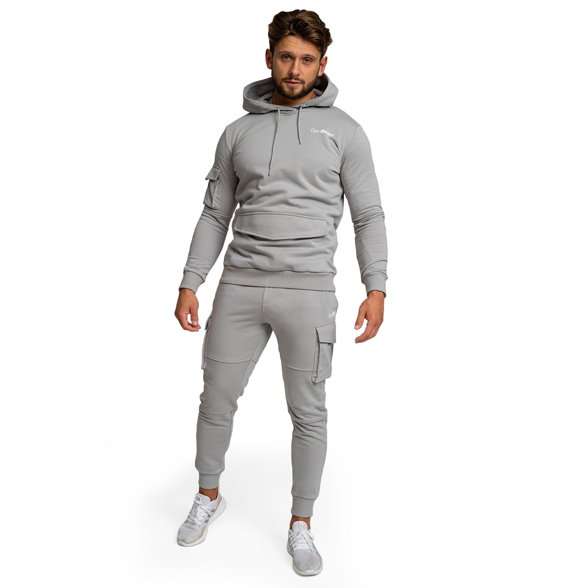 Мъжки суичър TRN Hoodie Grey - GymBeam - Размер: L | Възрастова група: Възрастни · záber 11