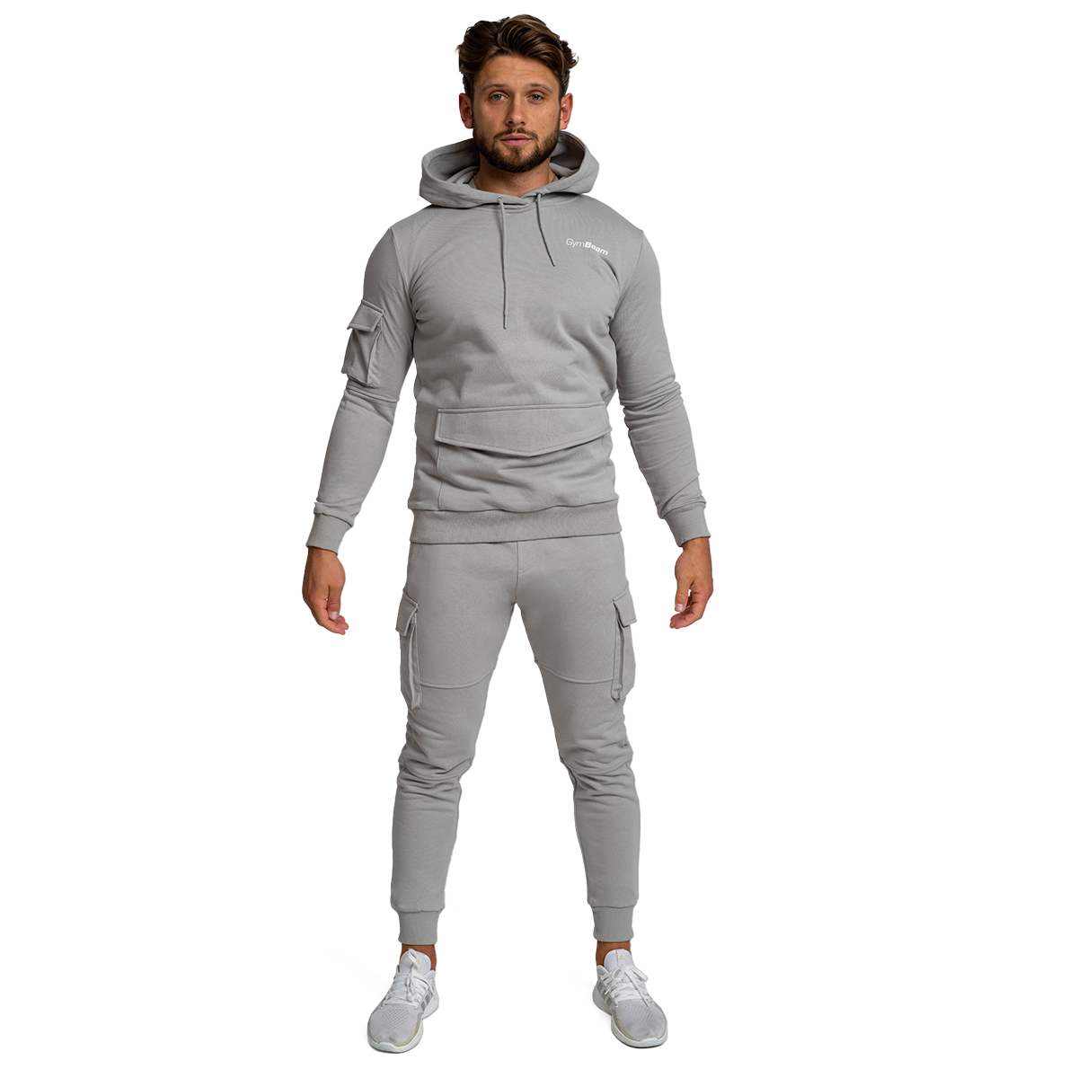 Мъжки суичър TRN Hoodie Grey - GymBeam - Размер: L | Възрастова група: Възрастни · záber 10